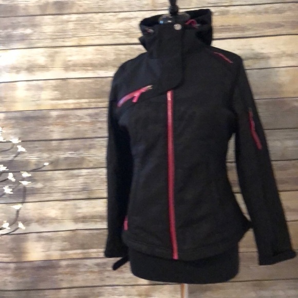 Black and pink Moto jacket - Picture 2 of 7